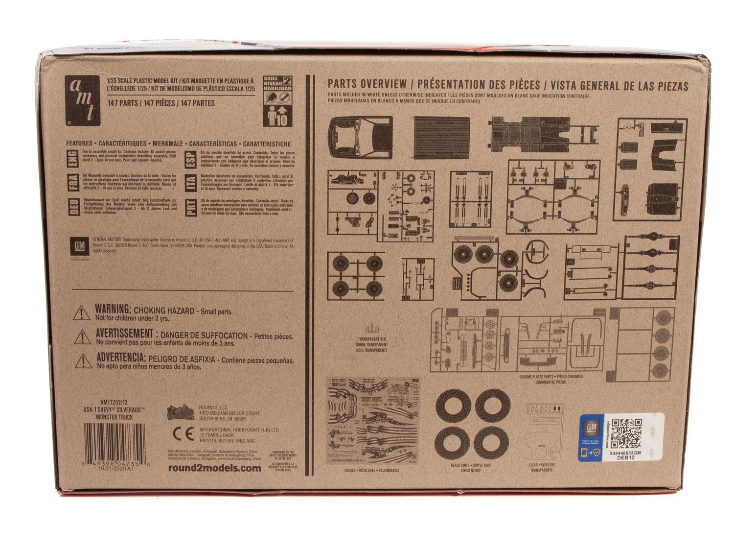 AMT USA-1 Chevy Silverado Monster Truck 1/25 Model Kit - A-Z Toy Hobby