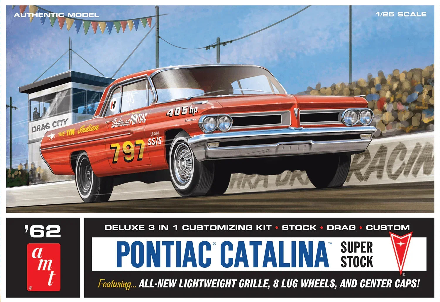 AMT 1962 Pontiac Catalina Super Stock 1/25 Model Kit - A-Z Toy Hobby