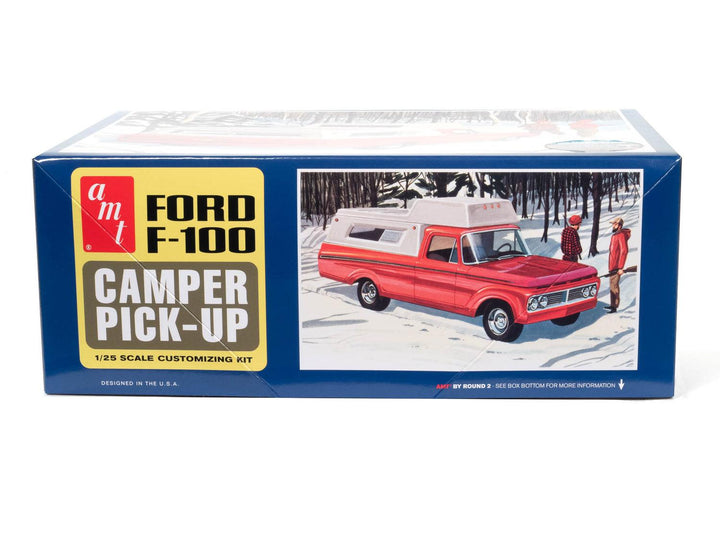 AMT 1963 Ford F-100 Camper Pickup 1/25 Model Kit - A-Z Toy Hobby