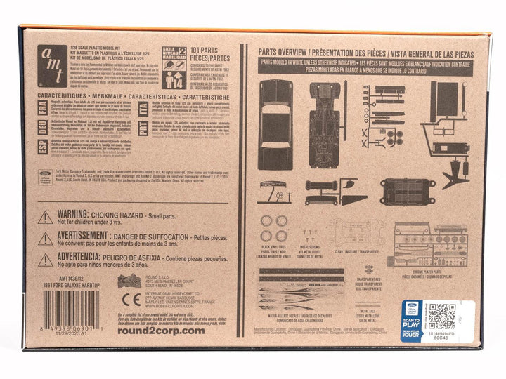 AMT 1961 Ford Galaxie Hardtop 1/25 Model Kit - A-Z Toy Hobby