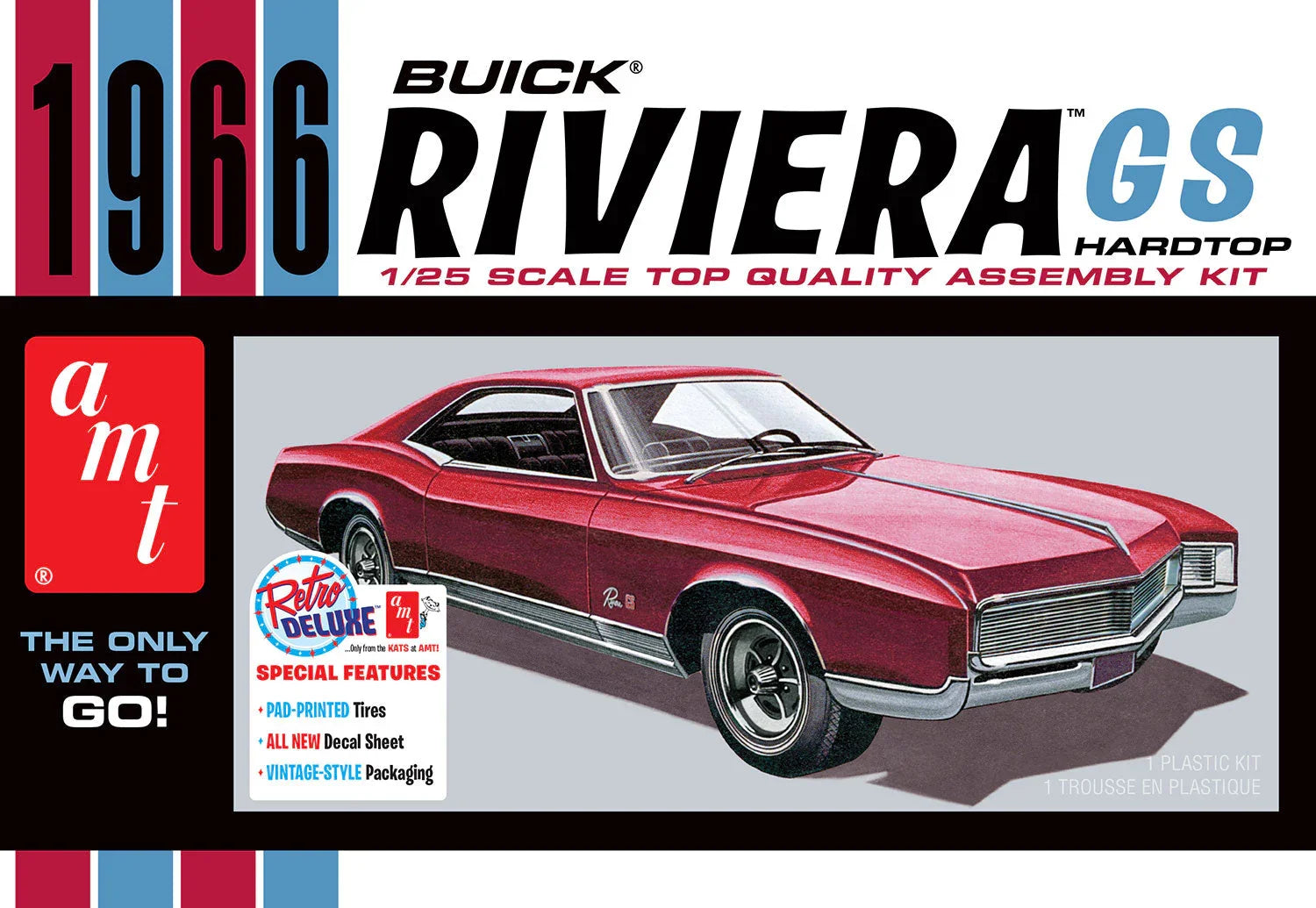 AMT 1439 1966 Buick Riviera GS Hardtop 1/25 Model Kit - A-Z Toy Hobby