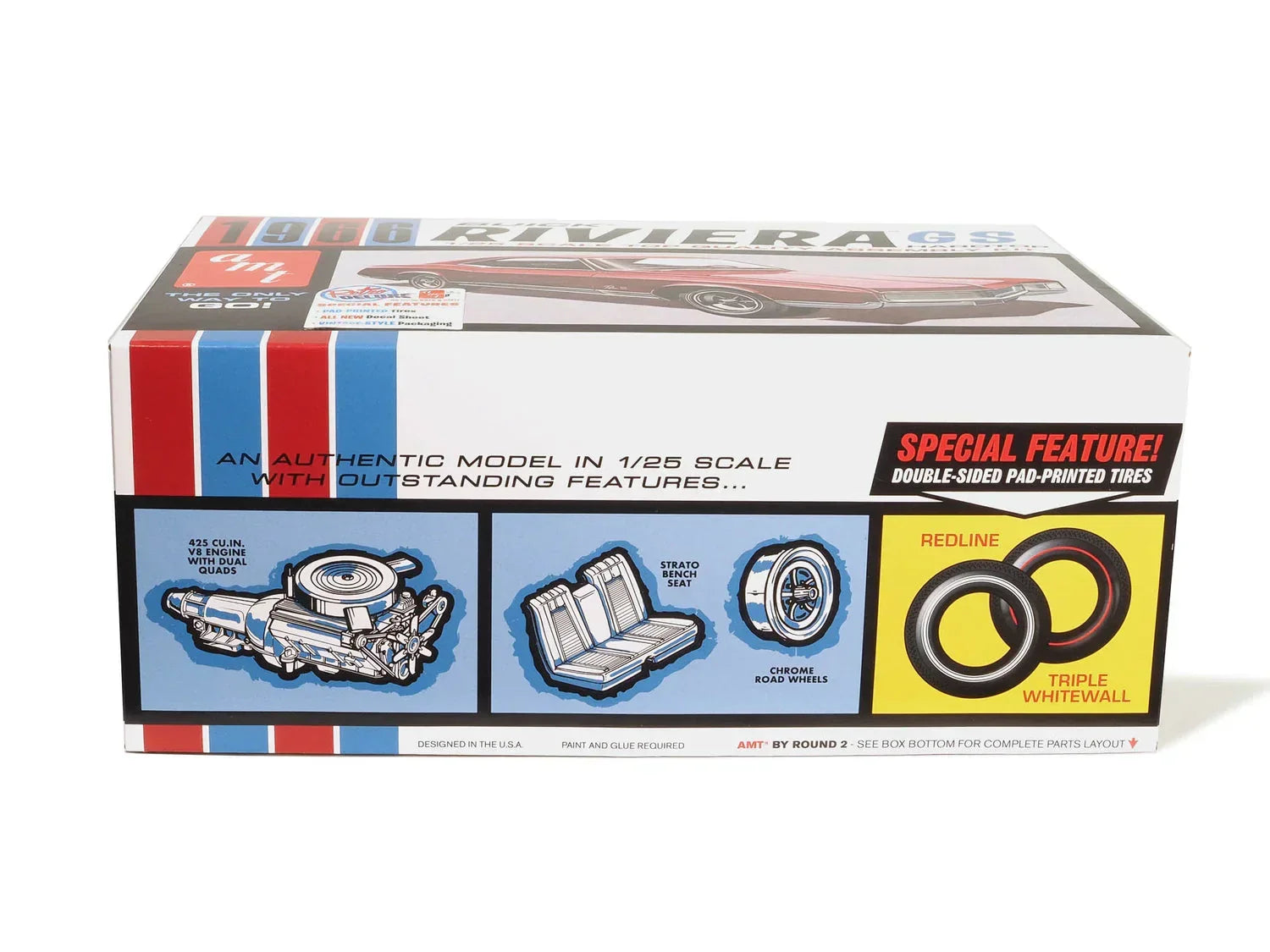 AMT 1439 1966 Buick Riviera GS Hardtop 1/25 Model Kit - A-Z Toy Hobby