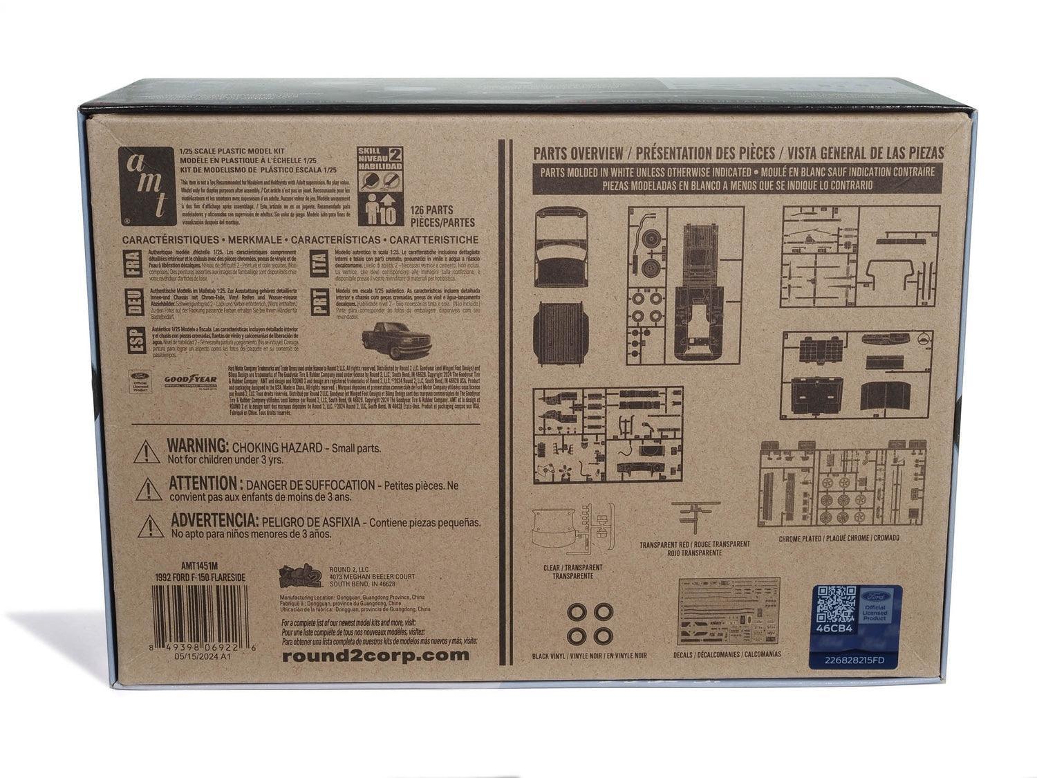 AMT 1451 1992 Ford F-150 Flareside 1/25 Model Kit - A-Z Toy Hobby
