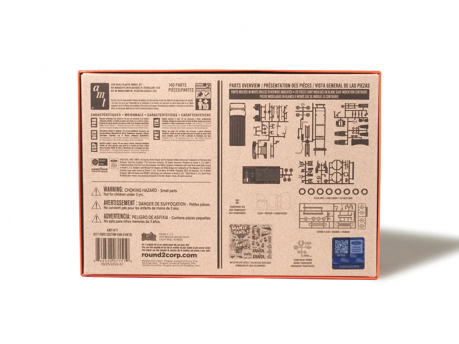 AMT 1471 1977 Ford Custom Van Fanta 1/25 Model Kit - A-Z Toy Hobby