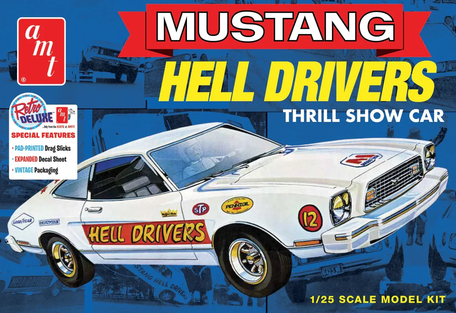 AMT 1977 Ford Mustang "Hells Drivers" 1/25 Model Kit - A-Z Toy Hobby