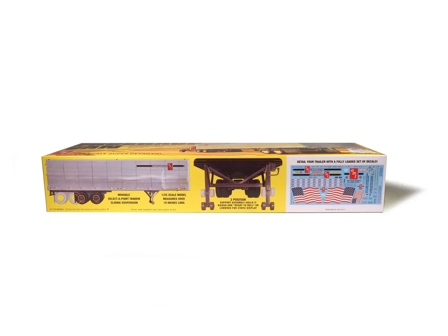 AMT 1478 Fruehauf 40' Beaded Van Trailer 1/25 Model Kit - A-Z Toy Hobby