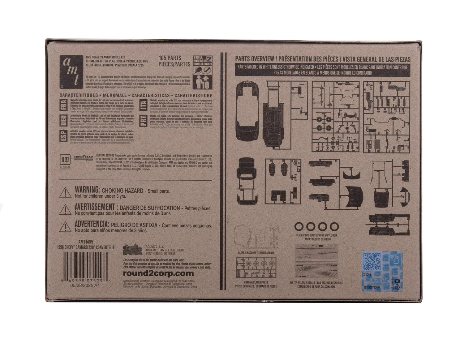 AMT 1996 Chevy Camaro Z28 Convertible 1/25 Model Kit - A-Z Toy Hobby