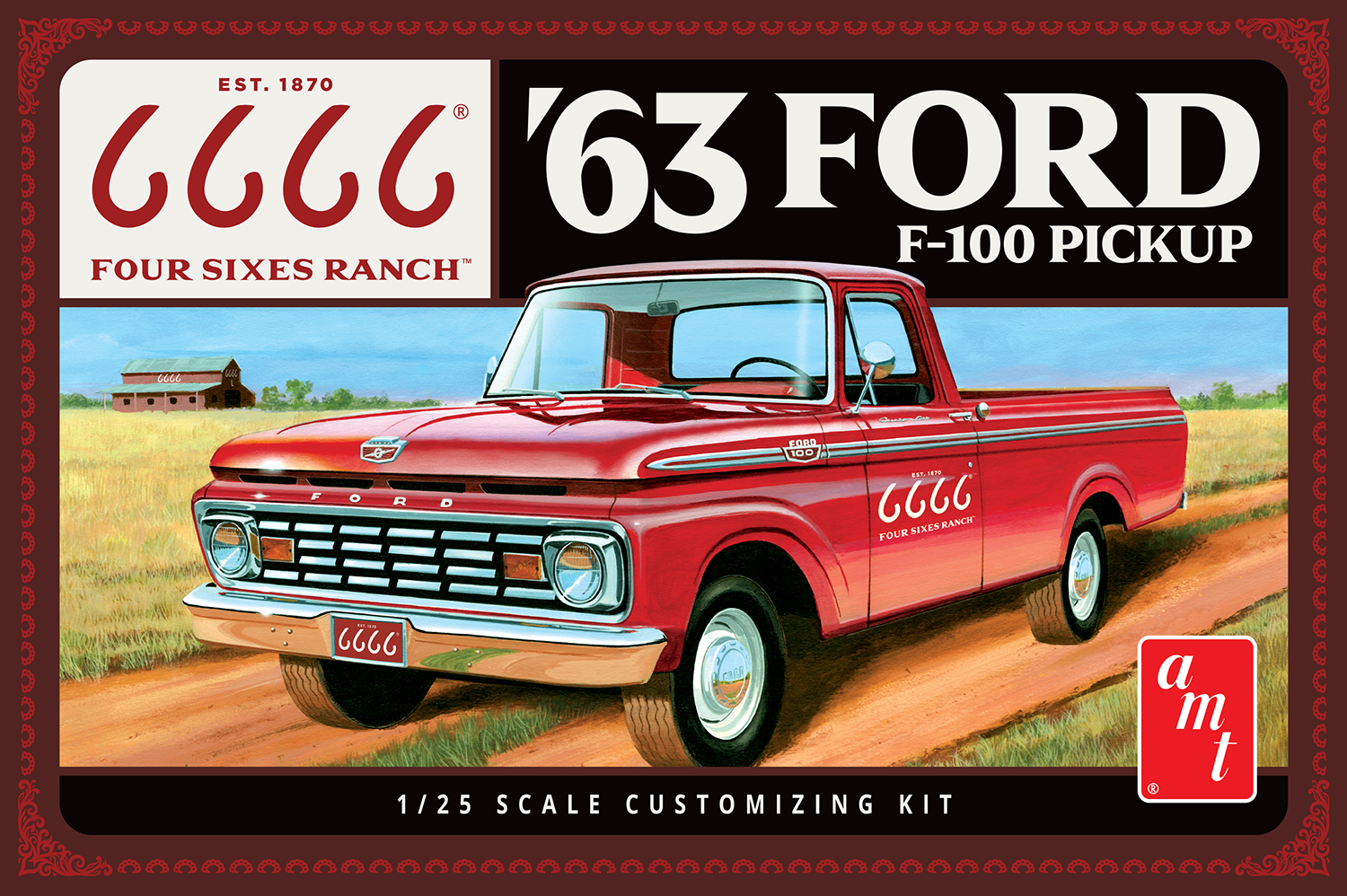 AMT 1963 Ford F-100 (Four Sixes Ranch) 1/25 Model Kit