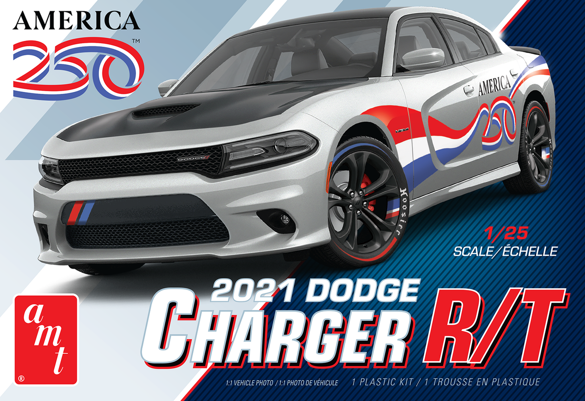 AMT 2021 Dodge Charger R/T America 250 1/25 Model Kit