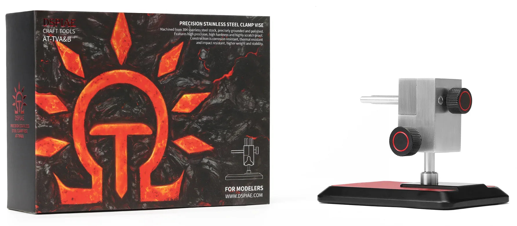 DSPIAE Precision Stainless Steel Clamp Vise AT-TVA&B - A-Z Toy Hobby