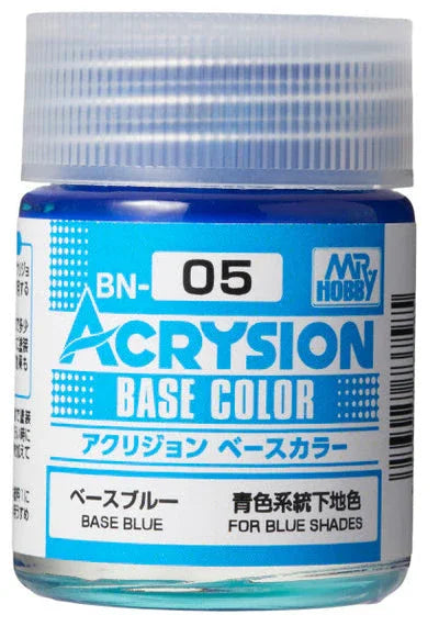 Mr. Hobby BN05 Acrysion Base Color Blue Paint 18ml - A-Z Toy Hobby