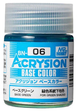 Mr. Hobby BN06 Acrysion Base Color Green Paint 18ml - A-Z Toy Hobby