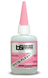 Bob Smith Insta-Flex+ Flexible CA Clear Rubber Toughened 1oz - A-Z Toy Hobby