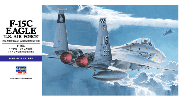 Hasegawa 00543 F-15C Eagle U.S. Air Force 1/72 Model Kit - A-Z Toy Hobby