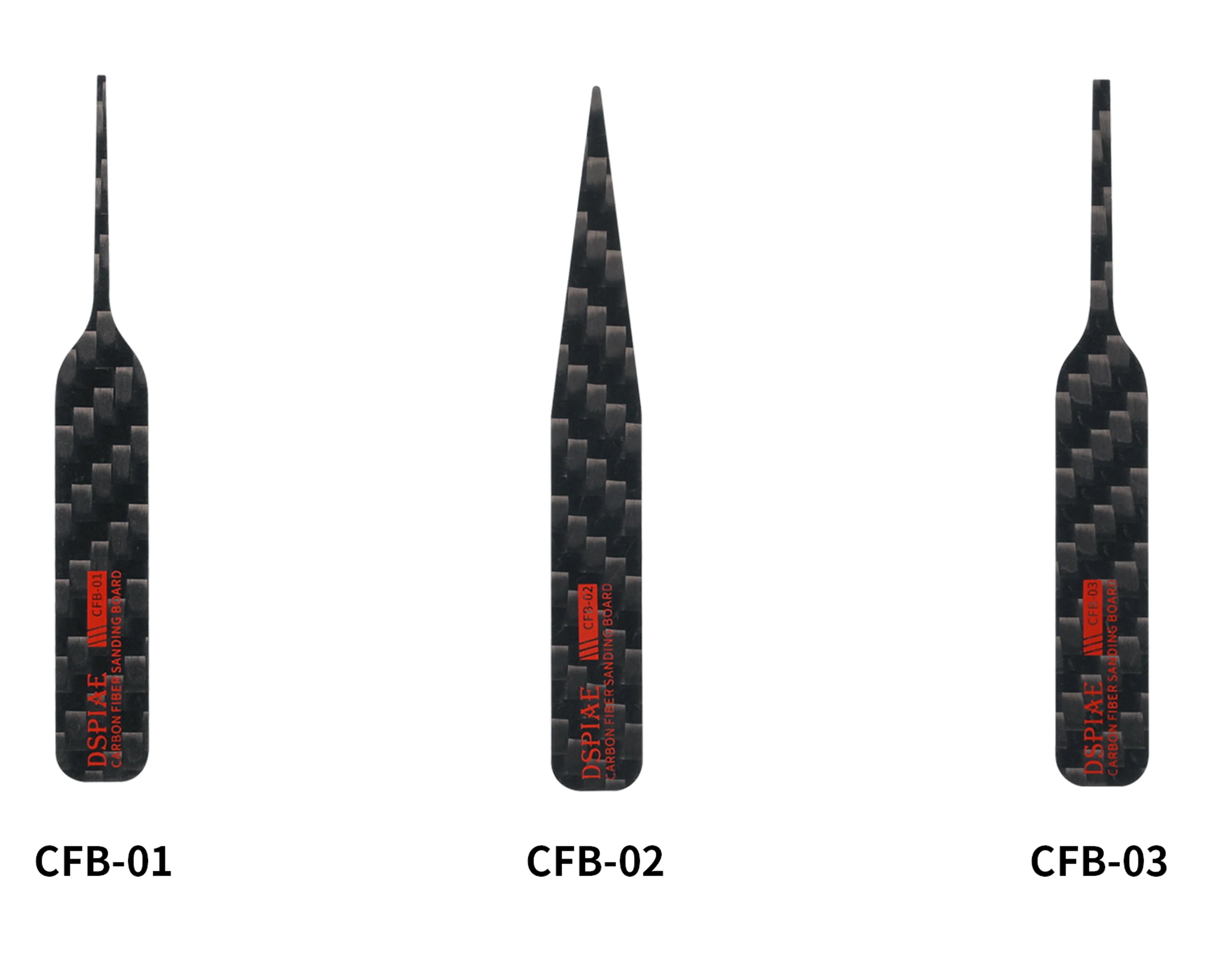 DSPIAE Irregular Carbon Fiber Sanding Stick CFB-S01 (3pcs) - A-Z Toy Hobby