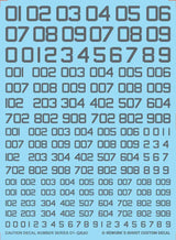 G-Rework Custom Caution Number Series 01 Gray Water Decal - A-Z Toy Hobby