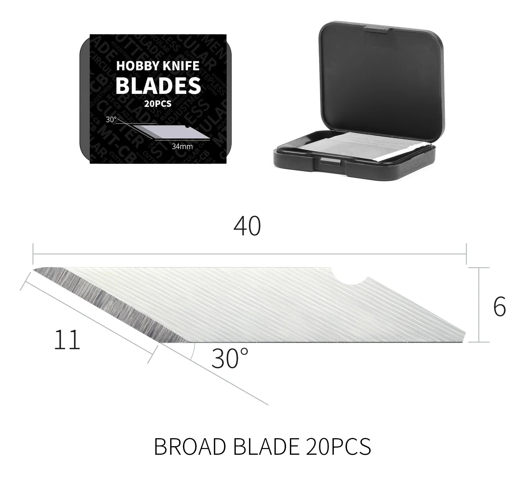 DSPIAE Hobby Knife Spare Blades (20pcs) DK-B - A-Z Toy Hobby