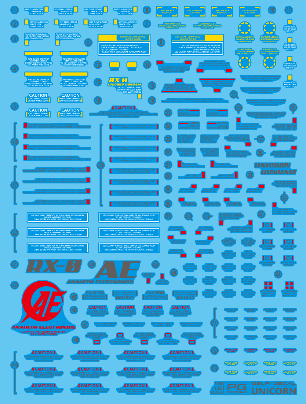 Delpi Water Decal For PG Unicorn - A-Z Toy Hobby