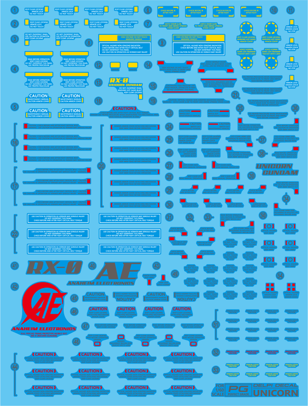 Delpi Water Decal For PG Unicorn - A-Z Toy Hobby