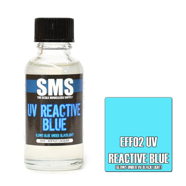 SMS EFF02 Effects UV Reactive Blue Paint 30ml