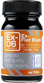 Gaia Notes EX-06 EX-Flat Black Lacquer Paint 50ml - A-Z Toy Hobby