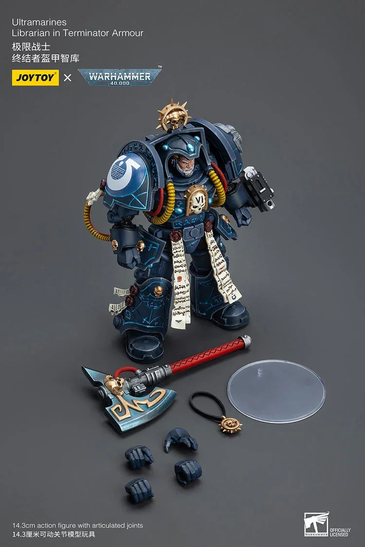 Joy Toy Warhammer 40K Ultramarines Librarian in Terminator Armor 1/18 Action Figure - A-Z Toy Hobby