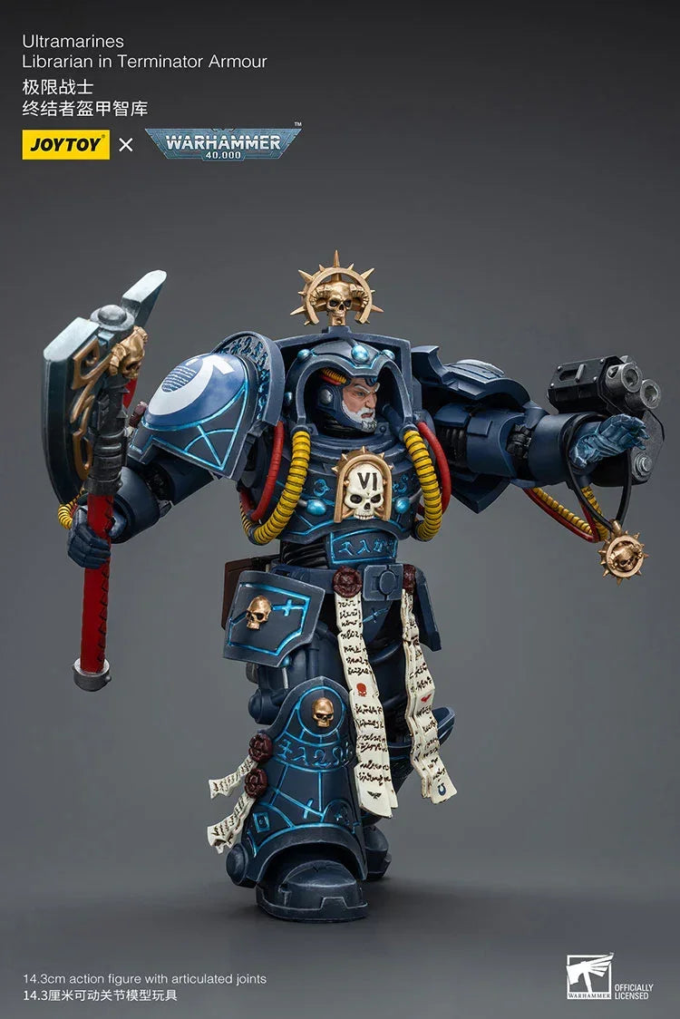Joy Toy Warhammer 40K Ultramarines Librarian in Terminator Armor 1/18 Action Figure - A-Z Toy Hobby