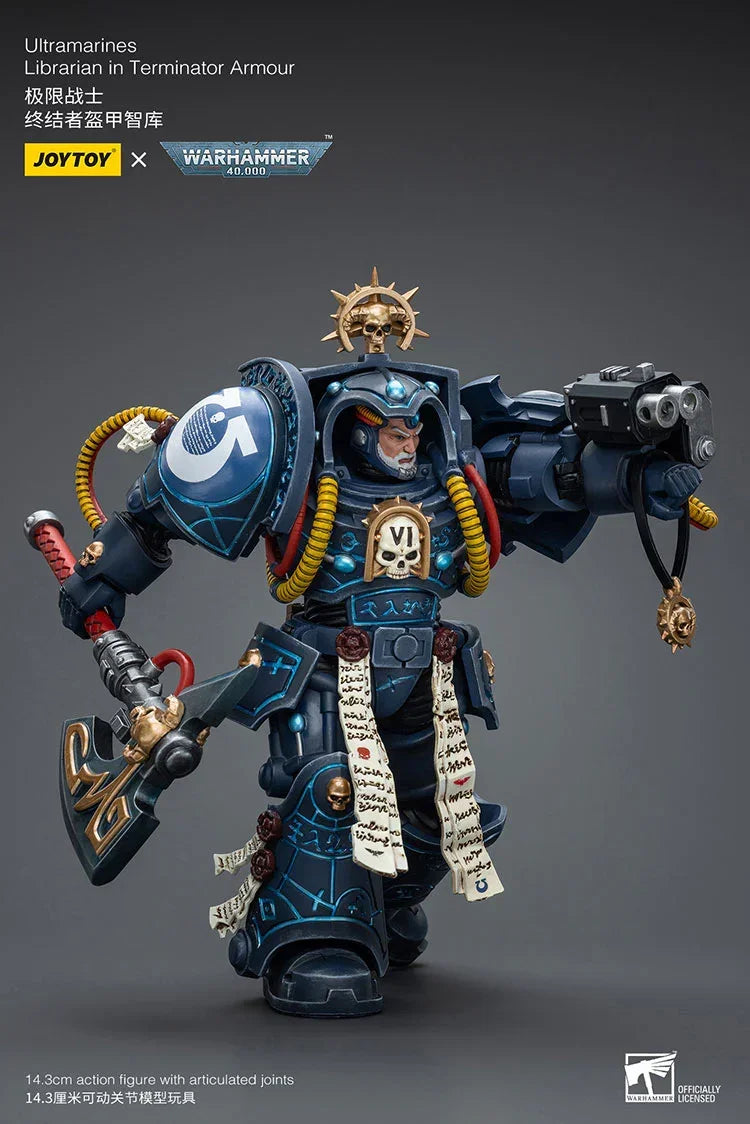Joy Toy Warhammer 40K Ultramarines Librarian in Terminator Armor 1/18 Action Figure - A-Z Toy Hobby
