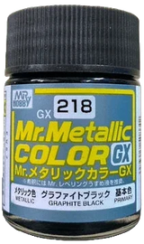 Mr. Hobby GX218 Mr. Metallic Color GX Graphite Black Lacquer Paint 18ml - A-Z Toy Hobby
