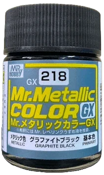Mr. Hobby GX218 Mr. Metallic Color GX Graphite Black Lacquer Paint 18ml - A-Z Toy Hobby