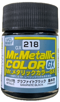 Mr. Hobby GX218 Mr. Metallic Color GX Graphite Black Lacquer Paint 18ml - A-Z Toy Hobby