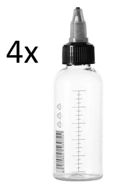 DSPIAE Set of 4 Paint Mixing Bottle 75ml with Shaker Ball MS-B75 - A-Z Toy Hobby