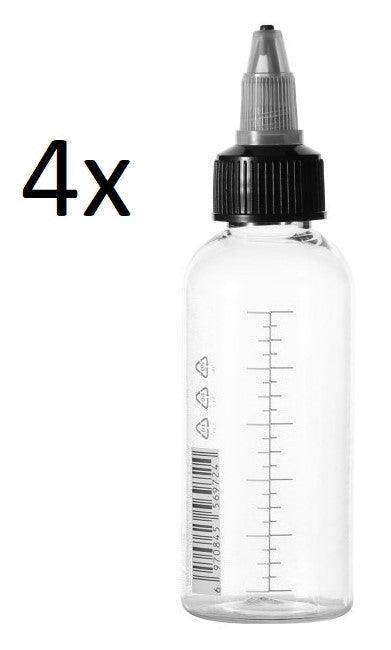 DSPIAE Set of 4 Paint Mixing Bottle 75ml with Shaker Ball MS-B75 - A-Z Toy Hobby