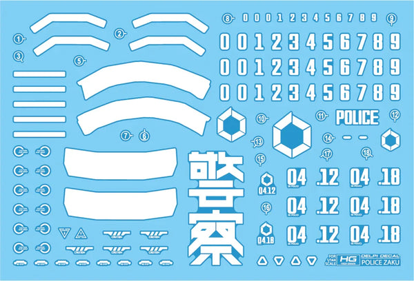 Delpi Water Decal For HG Police Zaku