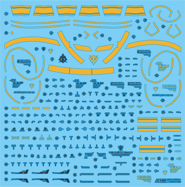 Delpi Water Decal For HGGQX Xavier's Gyan Hakuji