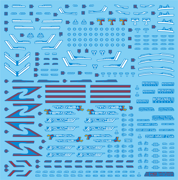 Delpi Water Decal For HG Z'Gok (Seed Freedom Ver.)