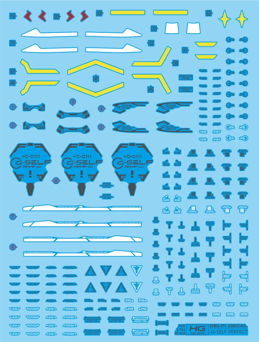 Delpi Water Decal For HG G-Self with Perfect Pack - A-Z Toy Hobby