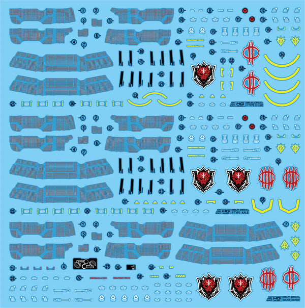 Delpi Water Decal For HG Zaku II F Type Chubs & Kale & Unidentifided