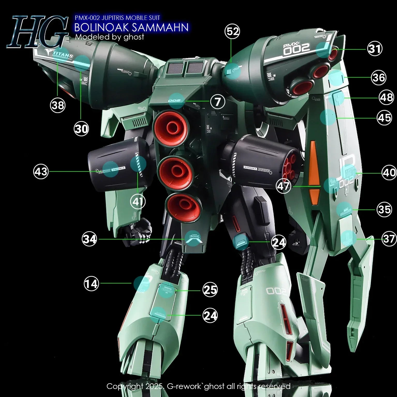 G-Rework Water Decal For HG Bolinoak Sammahn - A-Z Toy Hobby