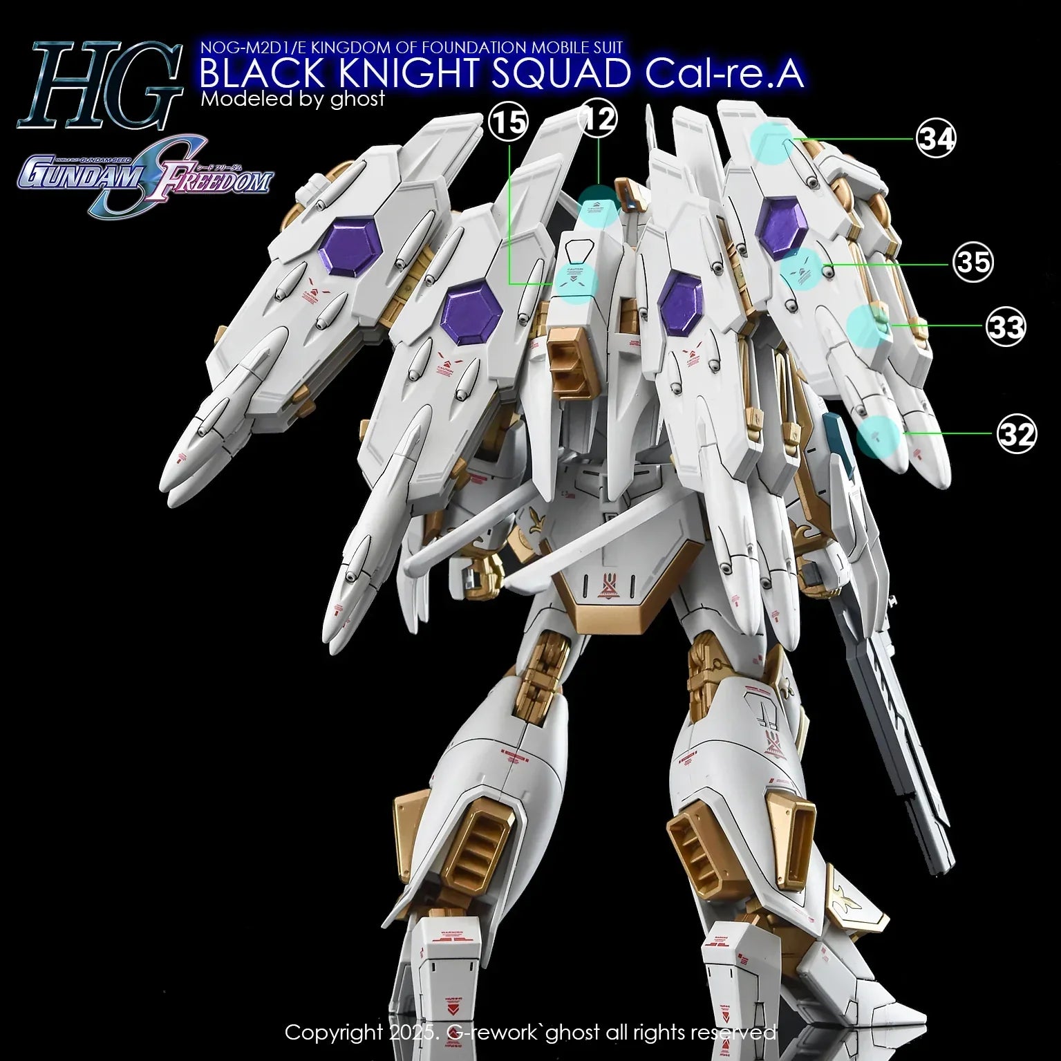 G-Rework Water Decal For HG Black Knight Cal-re.A - A-Z Toy Hobby