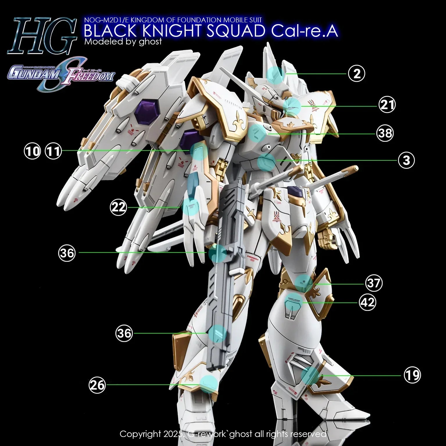 G-Rework Water Decal For HG Black Knight Cal-re.A - A-Z Toy Hobby