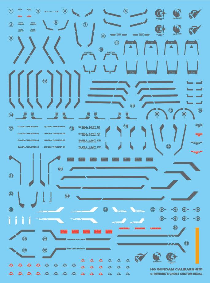 G-Rework Water Decal For HG Calibarn - A-Z Toy Hobby