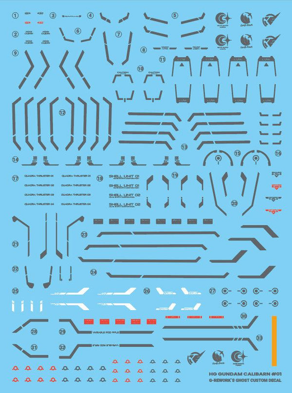 G-Rework Water Decal For HG Calibarn - A-Z Toy Hobby