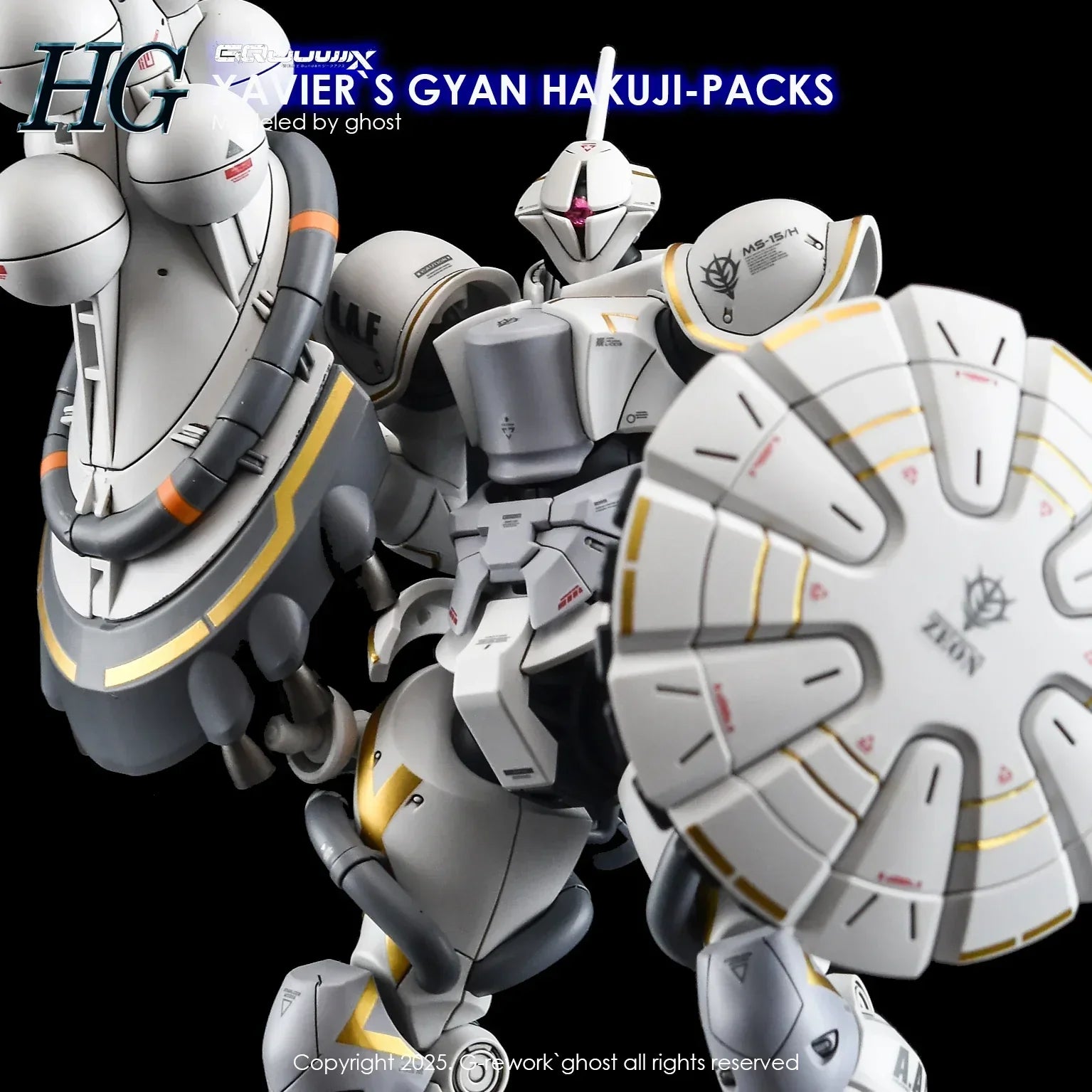 G-Rework Water Decal For HGGQX Xavier's Gyan Hakuji Packs - A-Z Toy Hobby