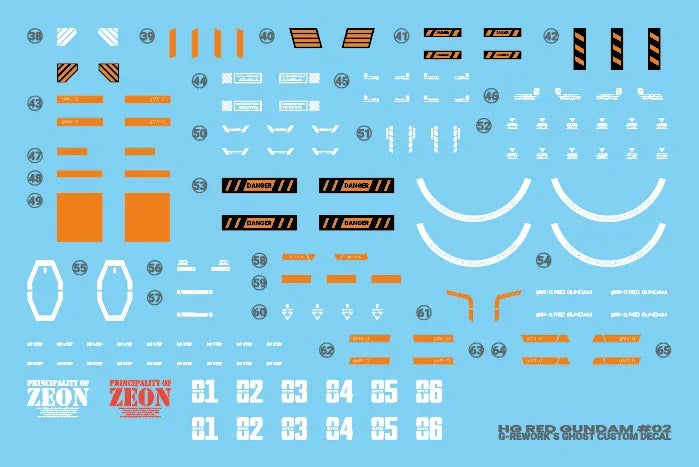 G-Rework Water Decal For HGGQX Red Gundam - A-Z Toy Hobby