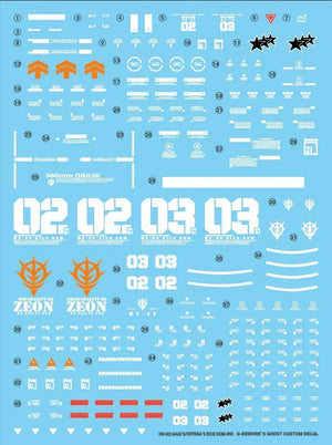 G-Rework Water Decal For HG Rick Dom (GQ) - A-Z Toy Hobby