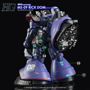 G-Rework Water Decal For HG Rick Dom (GQ) - A-Z Toy Hobby