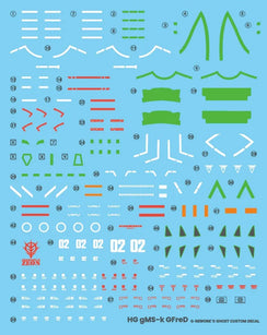 G-Rework Water Decal For HGGQX GFreD - A-Z Toy Hobby