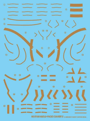 G-Rework Water Decal For HGGQX Xavier's Gyan Hakuji Packs - A-Z Toy Hobby