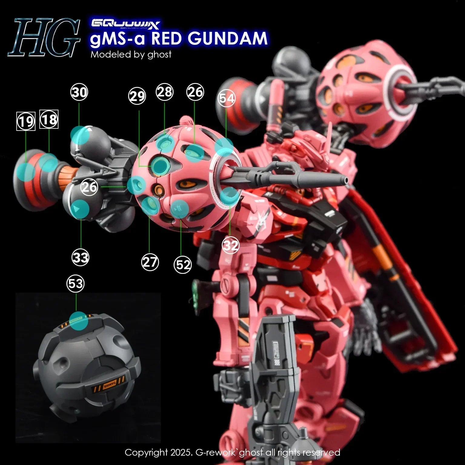 G-Rework Water Decal For HGGQX Red Gundam – A-Z Toy Hobby
